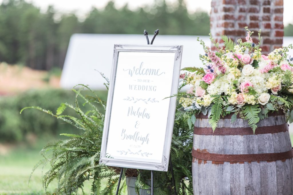 Wedding sign Summer wedding details Alabama