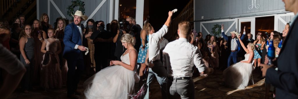 Flagstone farm reception garter toss Tuscaloosa Alabama wedding