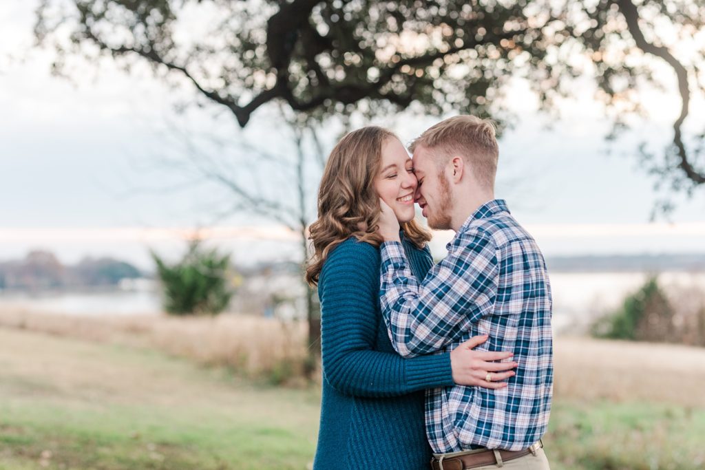 White Rock Lake fall outdoor engagement